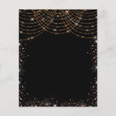 Papier Sweet 16 parties scintillant en or noir invitation (Dos)