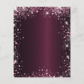 Papier Sweet 16 parties scintillant rose bordeaux invitat (Dos)