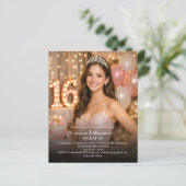 Papier Sweet 16 photo invitation (Debout devant)