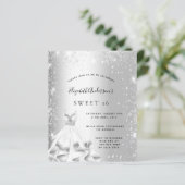 Papier Sweet 16 robe argentée parties scintillant budget  (Debout devant)