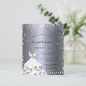 Papier Sweet 16 robe argentée parties scintillant invitat (Debout devant)