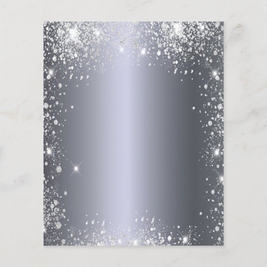 Papier Sweet 16 robe argentée parties scintillant invitat (Dos)