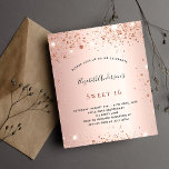 Papier Sweet 16 rose invitation or<br><div class="desc">Une invitation moderne,  élégante et glamour pour une fête Sweet 16,  16e anniversaire. Un arrière - plan d'or rose aux faux éclats. Le nom est écrit avec un script de style moderne écrit à la main. Personnalisez et ajoutez les détails de votre fête.</div>