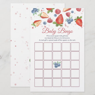 Papier Sweet Berry Baby shower Jeu de Bingo