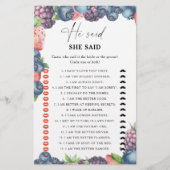 Papier Sweet berry - il dit qu'elle a dit jeu (Devant)