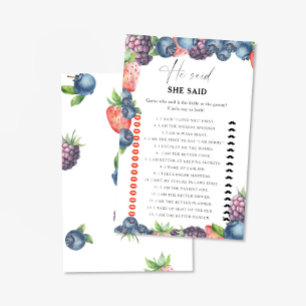Papier Sweet berry - il dit qu'elle a dit jeu