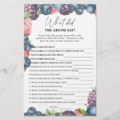 Papier Sweet berry - Qu'est-ce que le marié a dit jeu de  (Devant)