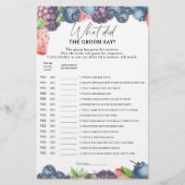 Papier Sweet berry - Qu'est-ce que le marié a dit jeu de  (Devant)