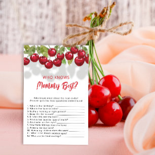 Papier Sweet Cherry Qui Connaît Maman Meilleur Baby showe