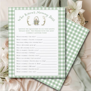 Papier Sweet Fairytale En vichy Baby shower Jeu