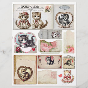 Papier Sweet Kittens & Rose Ephemera Collection R