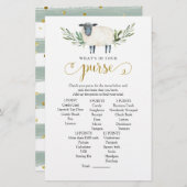 Papier Sweet Little Lamb Greenery Ce qui est dans votre s (Devant / Derrière)