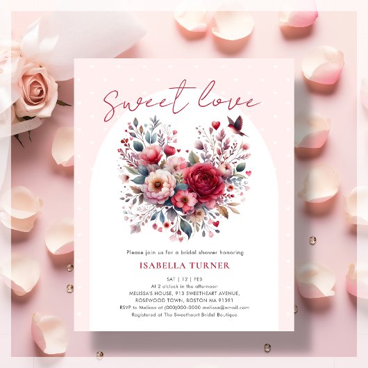 Papier Sweet Love Fête des mariées Budget Invitation