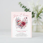 Papier Sweet Love Fête des mariées Budget Invitation (Debout devant)