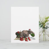 Papier Sweet Santa Claus Elephant (Debout devant)