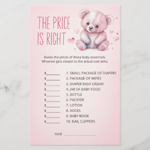 Papier Sweethee ours Baby shower Prix est le bon jeu