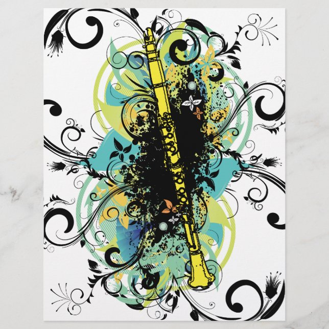 Papier Swirl Grunge Clarinet (Devant)