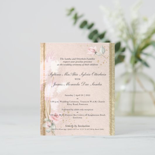 Papier Syltina Custom 5c Luxe Pampas Rose Grass (Debout devant)