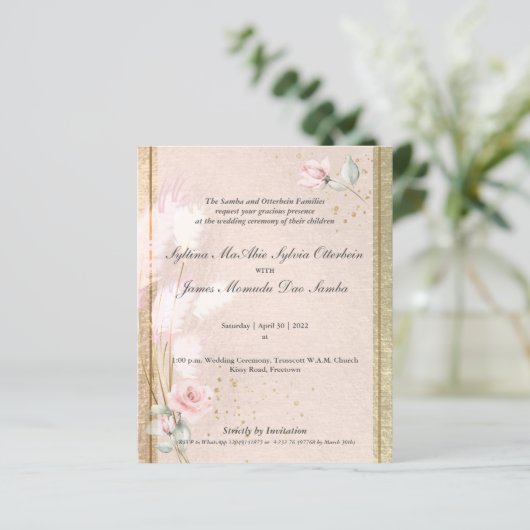 Papier Syltina Custom 5d Luxe Pampas Rose Grass (Debout devant)