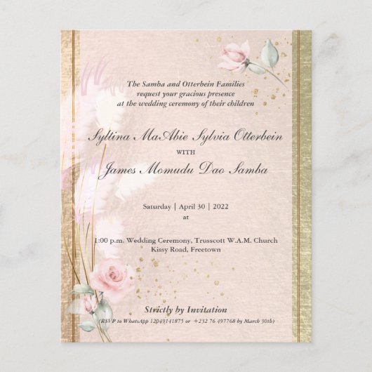 Papier Syltina Custom 5d Luxe Pampas Rose Grass (Devant)