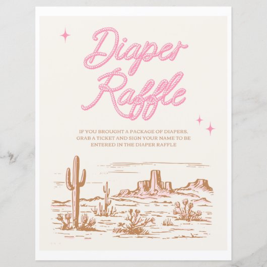 Papier SYMBOLE 8 x 10 Pink Western Diaper (Devant)