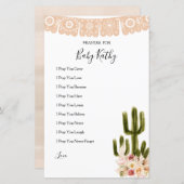 Papier Symbole Boho Cactus Taco 'about Love Prayers for B (Devant / Derrière)