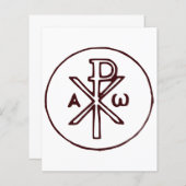 Papier Symbole Christogram Chi-Rho (Devant / Derrière)