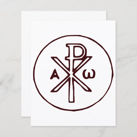 Papier Symbole Christogram Chi-Rho (Devant / Derrière)