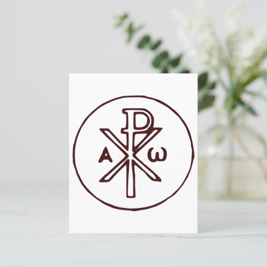 Papier Symbole Christogram Chi-Rho (Debout devant)