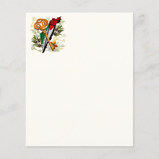 Papier Symbole clé palestinien du droit au retour (Devant)