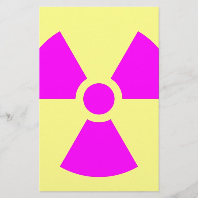 Papier Symbole d'avertissement de rayonnement (Devant)