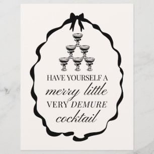 Papier Symbole de Cocktail de Noël Très Dépourvu