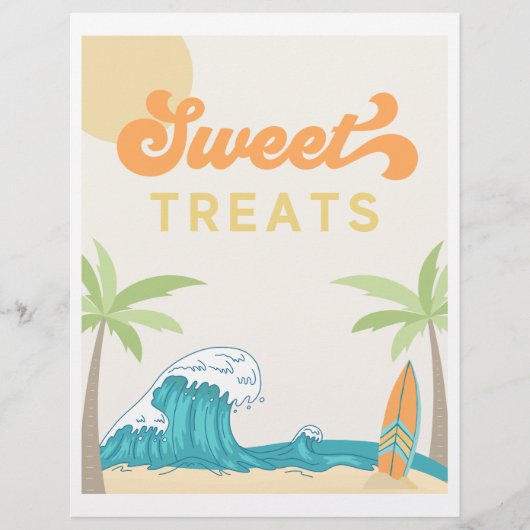 Papier Symbole de la fête du Surf Sweet Traitements | Sig (Devant)