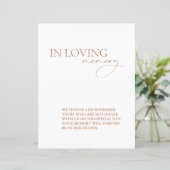 Papier Symbole de mariage simple et élégant en mémoire d' (Debout devant)