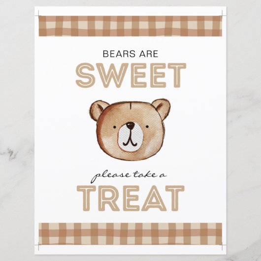 Papier Symbole de préférence de traitement de l'ours (Devant)