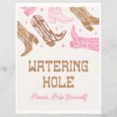 Papier Symbole de trou d'arrosage de 8x10 Cowgirl (Devant)