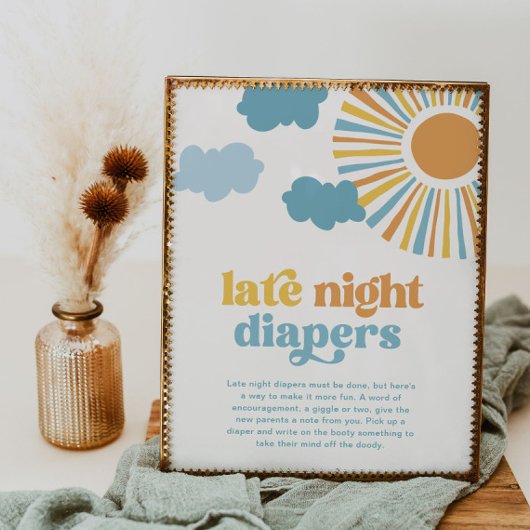 Papier SYMBOLE DES DIATEURS DE NUIT TARDIFS Baby shower S