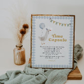 Papier Symbole En vichy bleu d'une oie sotte