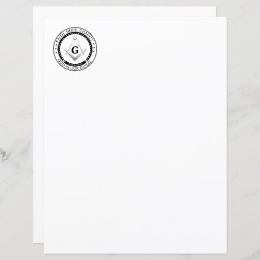 Papier Symbole franc-maçonnerie (Devant / Derrière)