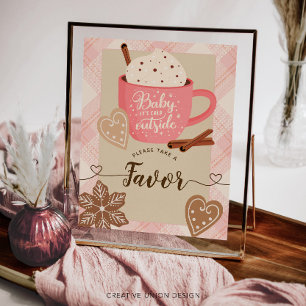 Papier Symbole Hot Chocolate Winter Baby shower Fille Fav