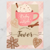 Papier Symbole Hot Chocolate Winter Baby shower Fille Fav (Devant)
