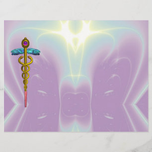 PAPIER SYMBOLE MÉDICALE OR CADUCEUS