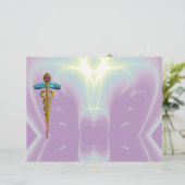 PAPIER SYMBOLE MÉDICALE OR CADUCEUS (Debout devant)