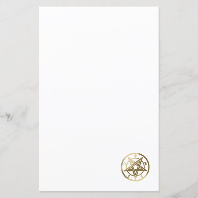 Papier Symbole pentagramme classique (Devant)
