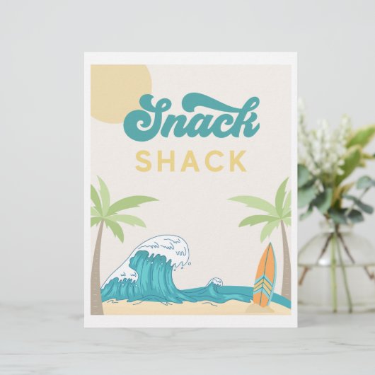 Papier SYMBOLE surf Surf Shack | Signe alimentaire Surf (Debout devant)