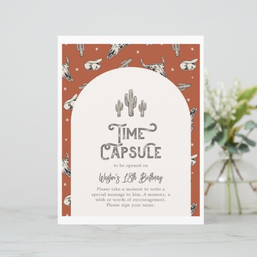 Papier Symbole Wild West Birthday Time Capsule (Debout devant)