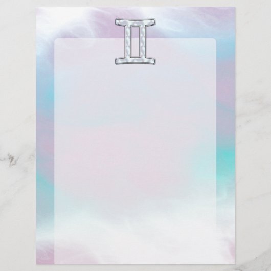 Papier Symbole zodiaque de Pearl Gemini (Devant)