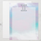 Papier Symbole zodiaque de Pearl Gemini (Devant / Derrière)