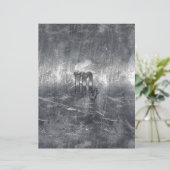 Papier Symbole Zodiaque Scorpio Argent Style Métal Déchir (Debout devant)