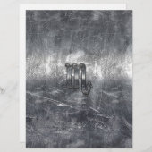 Papier Symbole Zodiaque Scorpio Argent Style Métal Déchir (Devant / Derrière)